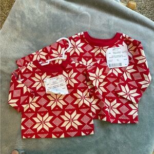 Hanna Andersson Red and White Long Sleeve Tees